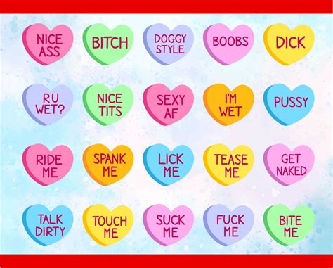 dirty valentine candy hearts